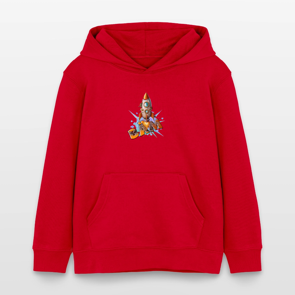 MNJS KIDS Bio-Hoodie mit BÄM PRINT - Rot