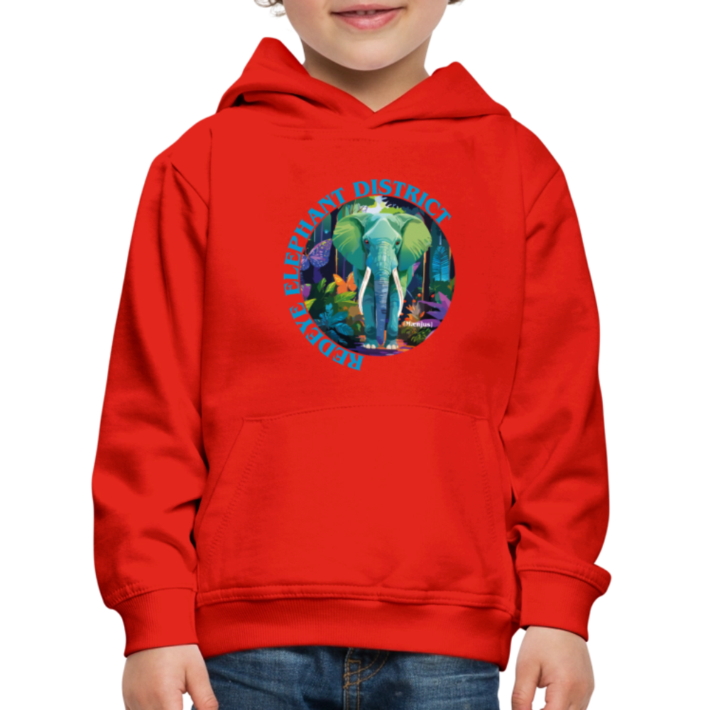 MNJS KIDS Premium Hoodie mit REDEYE ELEPHANT DISTRICT PRINT - Rot
