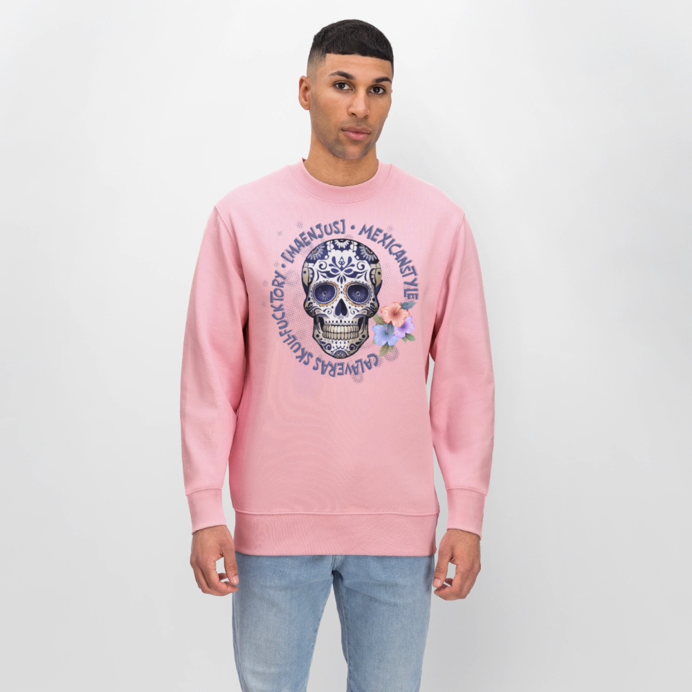 Unisex Bio-Sweatshirt mit MAENJUS MEXICANSTYLE PRINT - Hellrosa