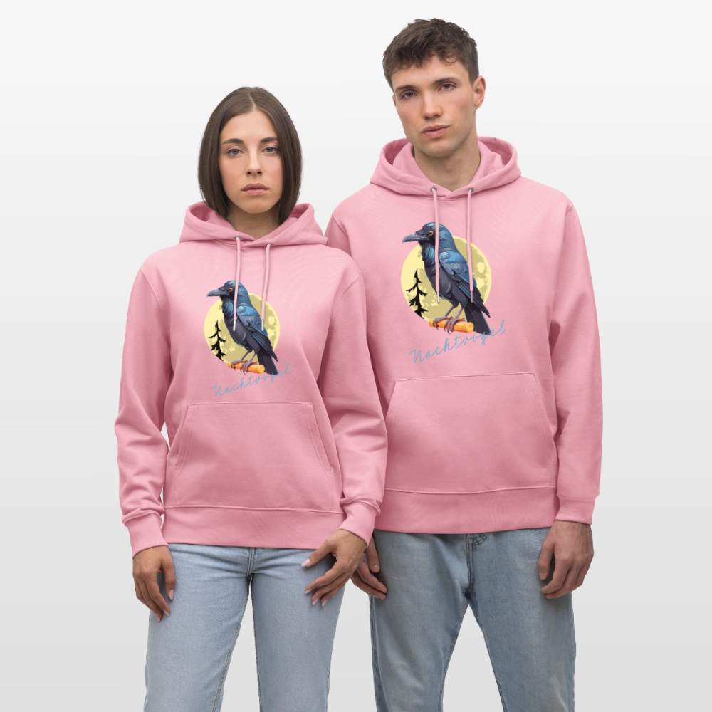 Unisex Hoodie mit NACHTVOGEL PRINT - Lila Traum