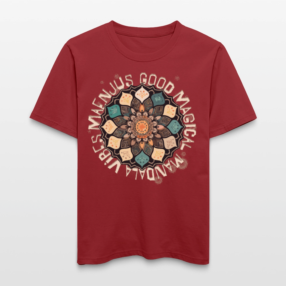 Unisex Bio-T-Shirt mit MANDALA VIBES PRINT - Erdrot