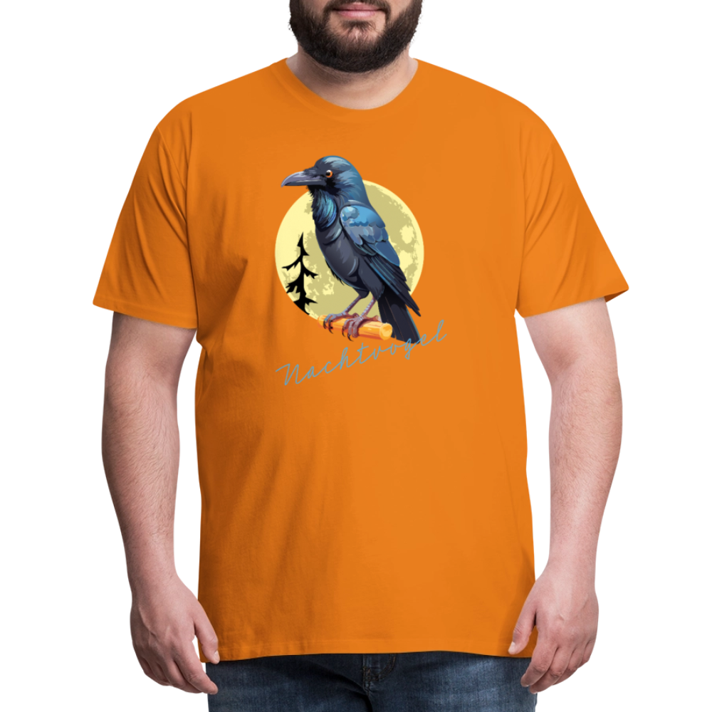 Männer Premium T-Shirt mit NACHTVOGEL PRINT - Orange