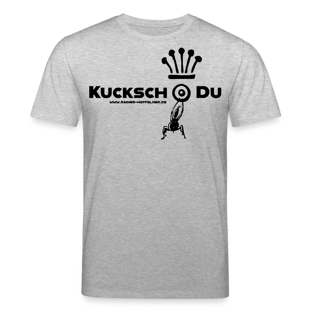 Unisex Bio-T-Shirt mit KUCKSCH DU PRINT - Grau meliert