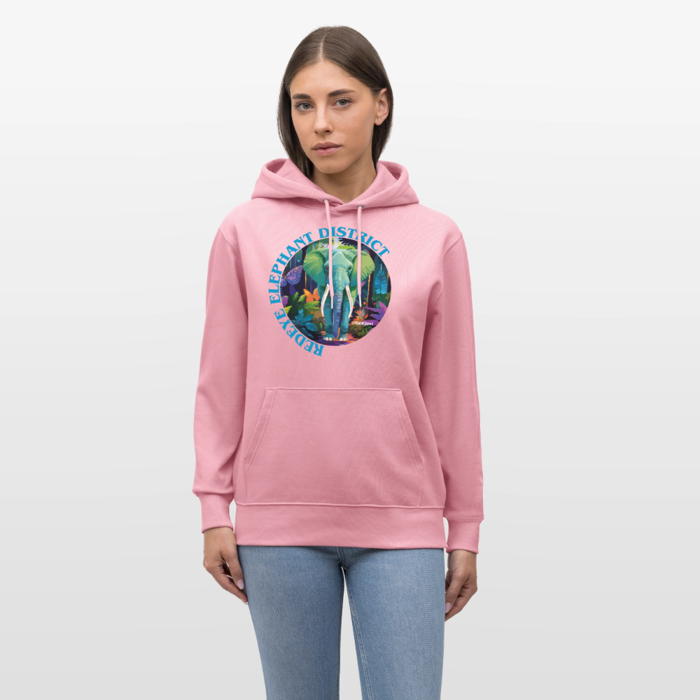 Unisex Bio-Hoodie mit REDEYE ELEPHANT DISTRICT PRINT - Lila Traum