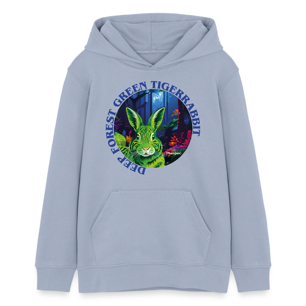 MNJS TEENS Bio-Hoodie mit DEEP FOREST GREEN TIGERRABBIT PRINT - Lavendel-Violett