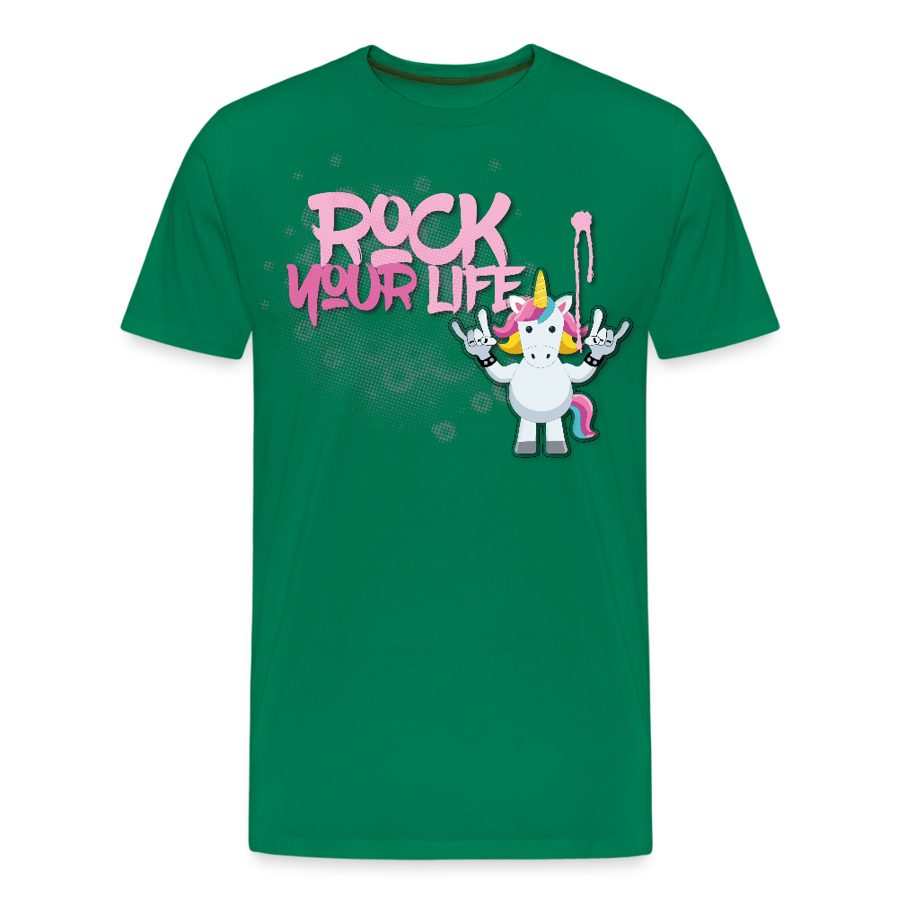 Männer Premium T-Shirt mit ROCK YOUR LIFE PRINT - Kelly Green