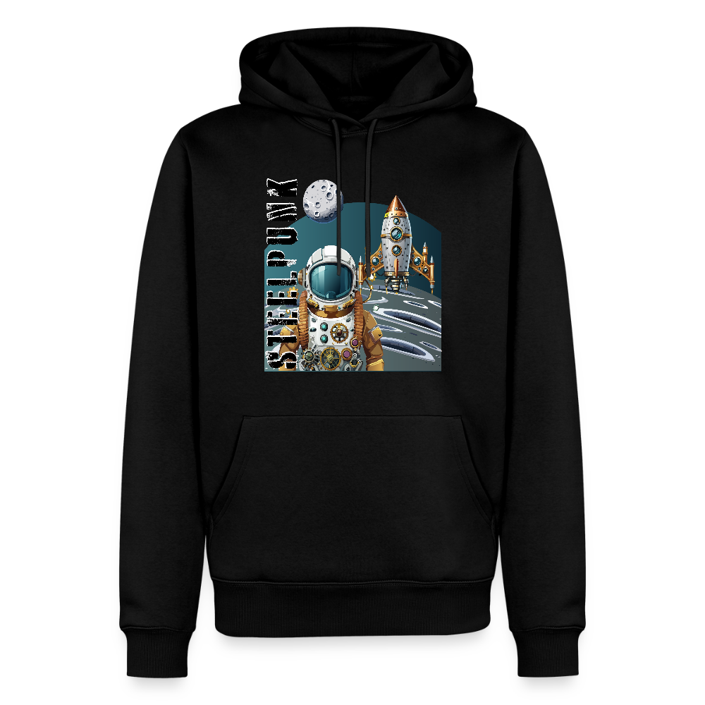 Männer Premium Hoodie mit STEELPUNK PRINT - Schwarz