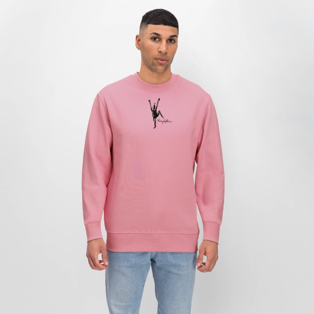 Unisex Bio-Sweatshirt mit TUSCHEMÄNNCHEN PRINT - Lila Traum