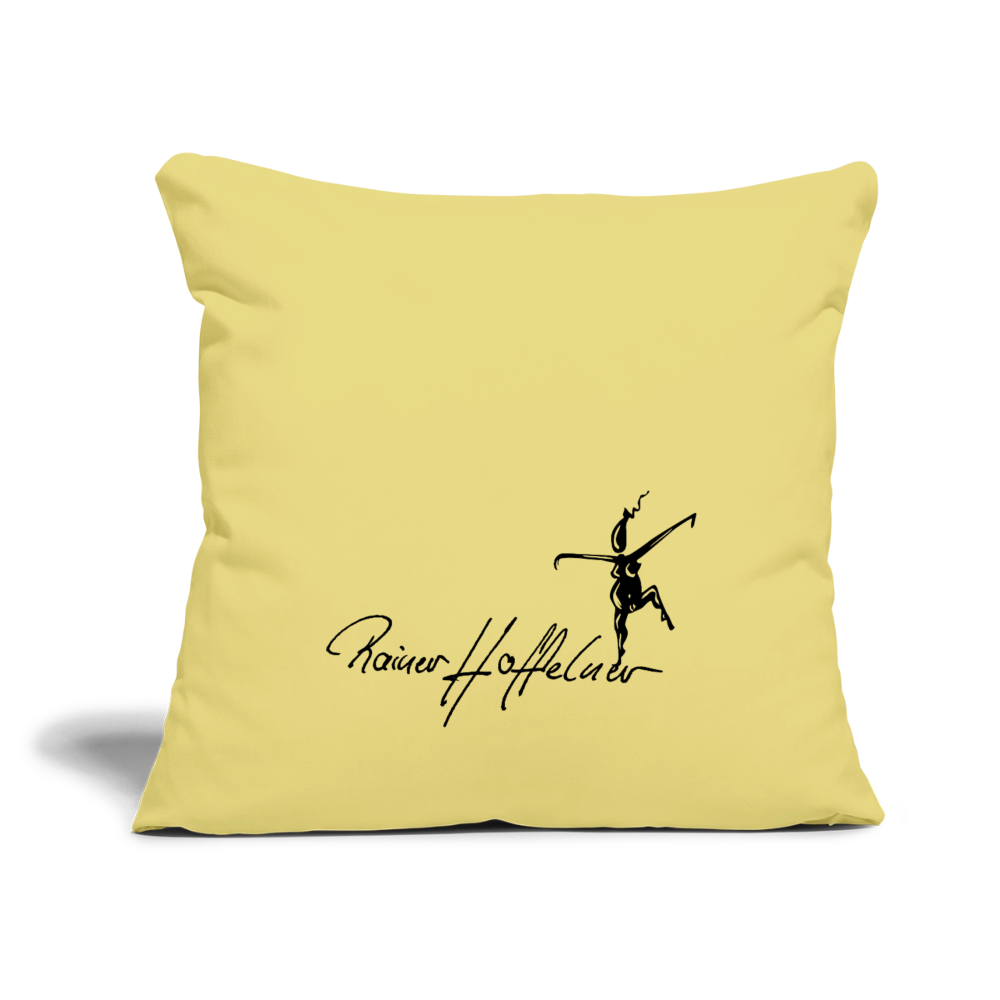 Sofakissenbezug 44 x 44 cm mit TUSCHEWEIBCHEN PRINT - Hellgelb