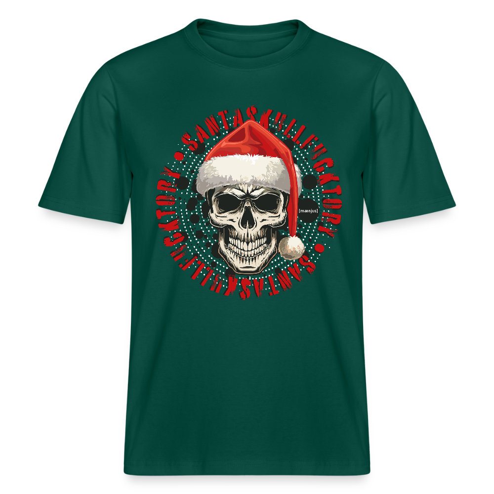 Unisex Bio-T-Shirt mit SANTASKULL FUCKTORY PRINT - Forest