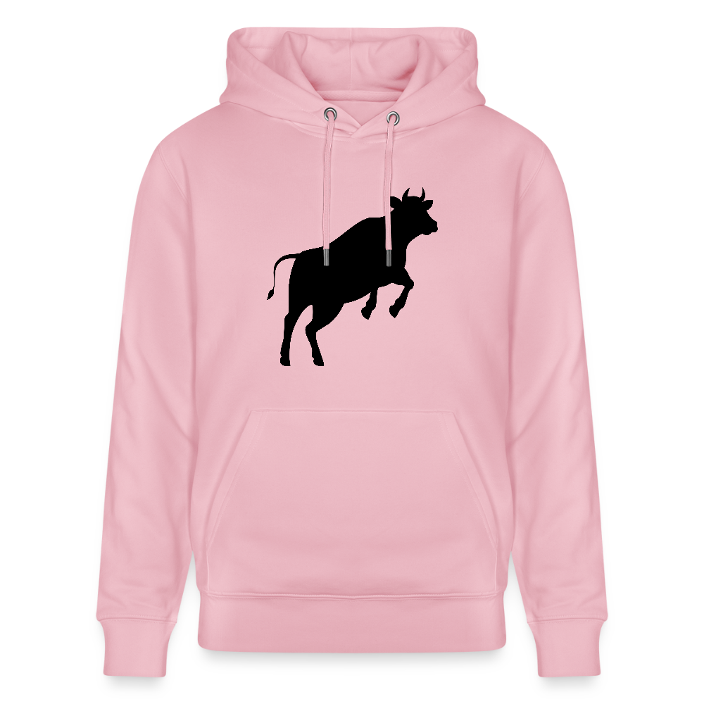 Unisex Hoodie mit JUMPING COW PRINT - Hellrosa