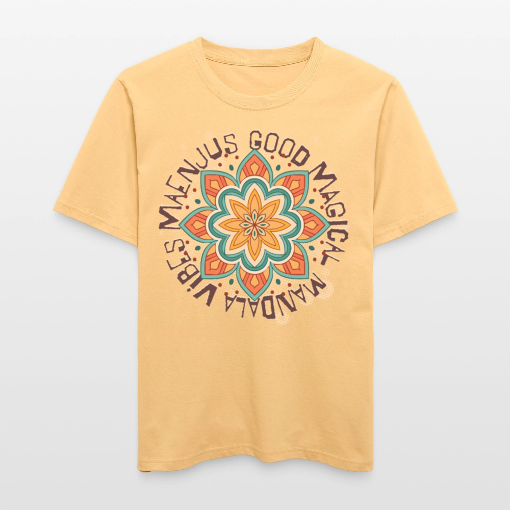 Unisex Bio-T-Shirt mit MANDALA VIBES PRINT - Hellgelb