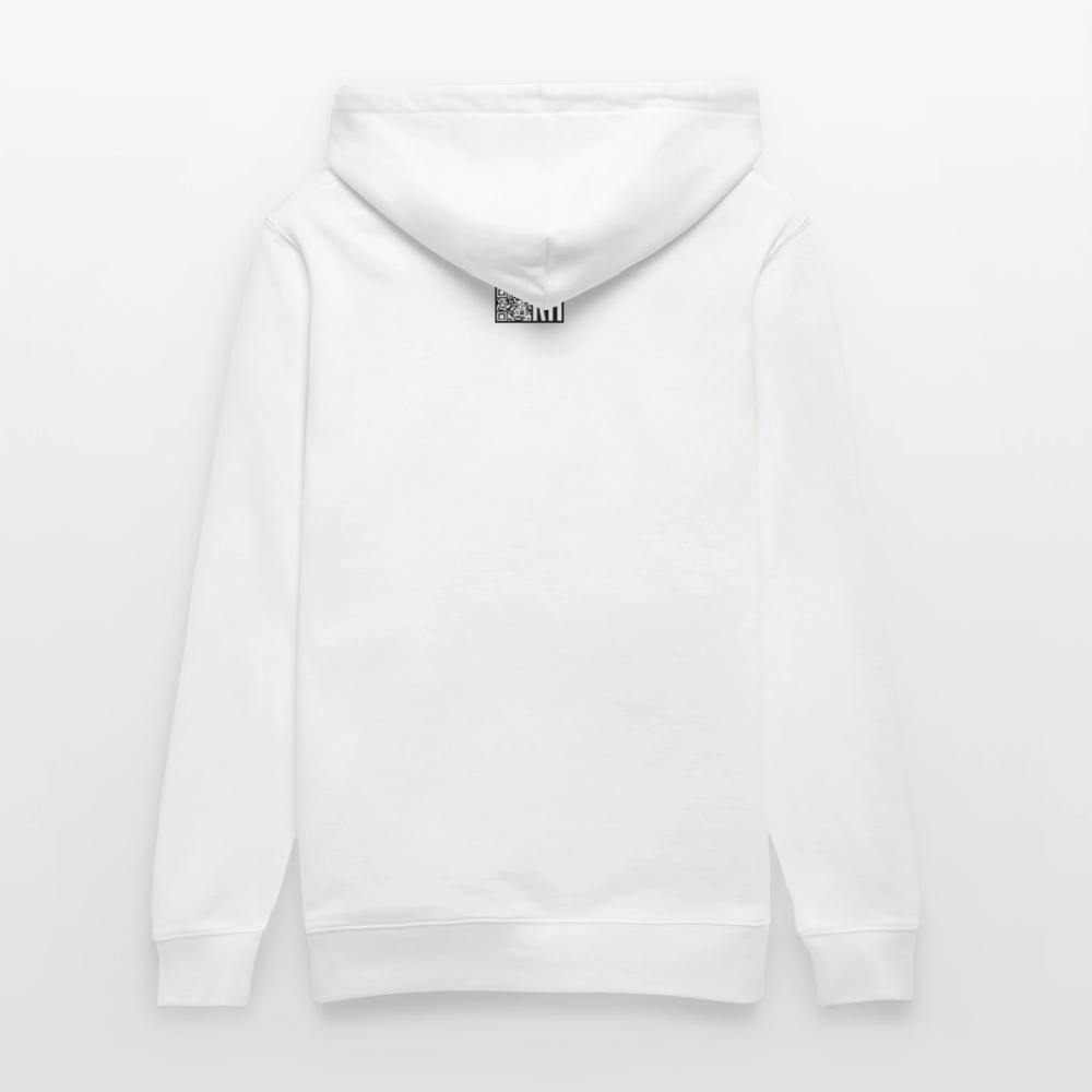 Unisex Bio-Hoodie mit MAENJUS NETWORK FASHION PRINT - Weiß