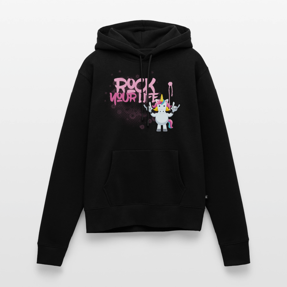 Frauen Premium Hoodie mit ROCK YOUR LIFE PRINT - Schwarz
