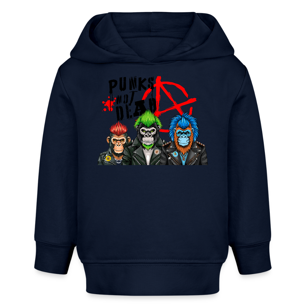 MNJS KIDS Bio Hoodie mit PUNKS NOT DEAD PRINT - Navy