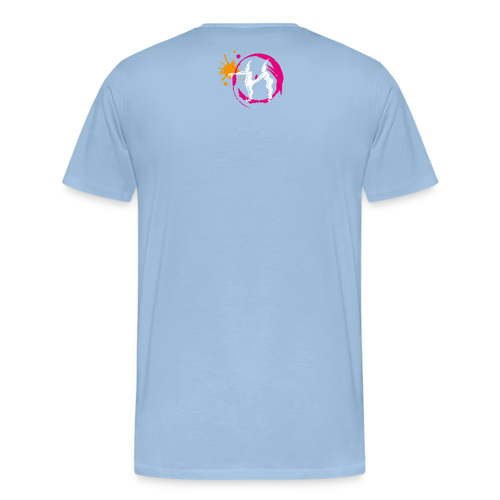 Männer Premium T-Shirt mit ES ESKALIERT EH PRINT - Sky