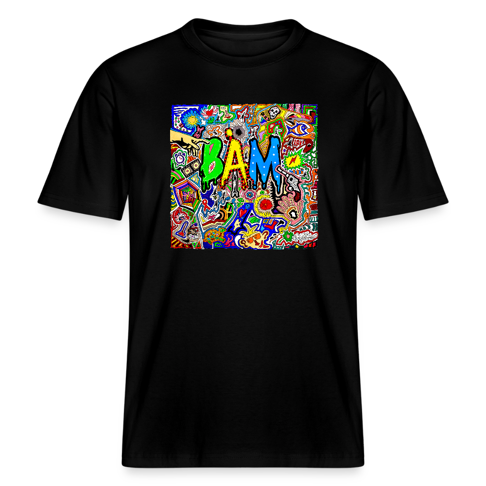 Unisex Bio-T-Shirt mit BÄM PRINT - Schwarz