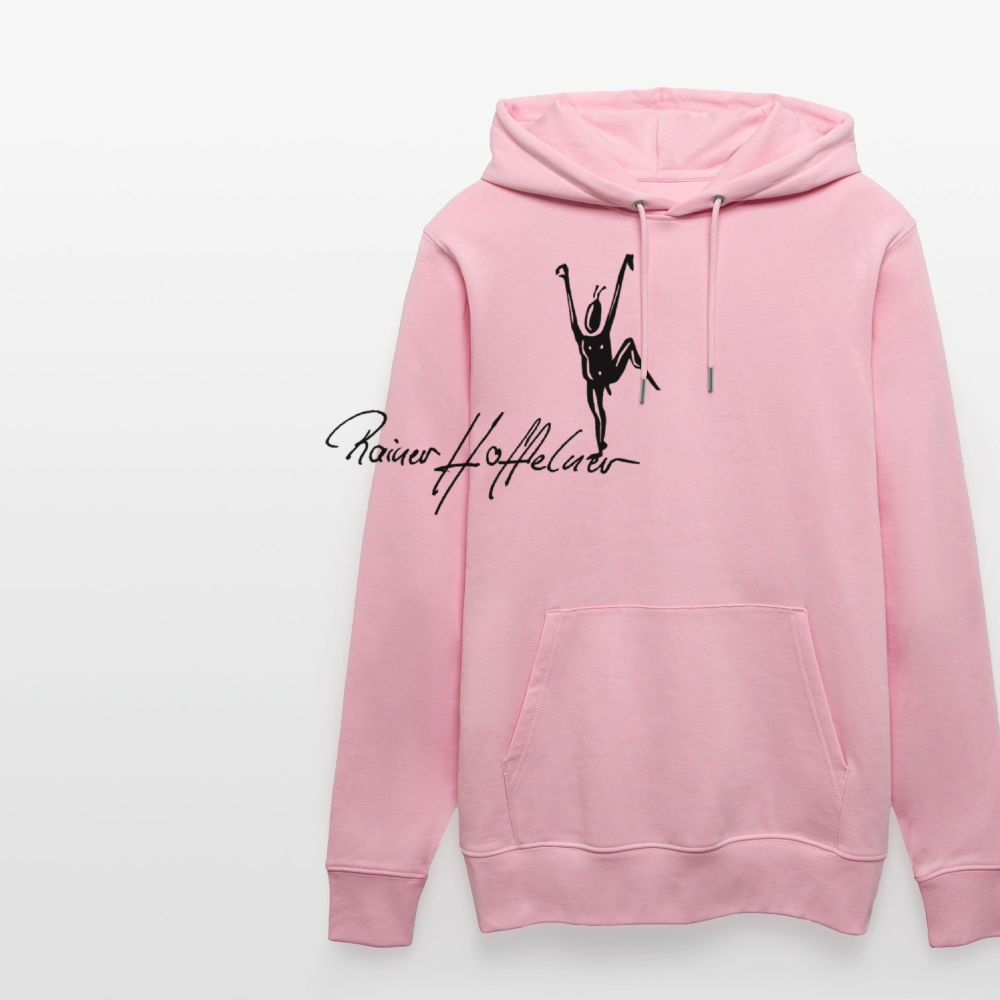 Unisex Bio-Hoodie mit TUSCHEMÄNNCHEN PRINT - Hellrosa