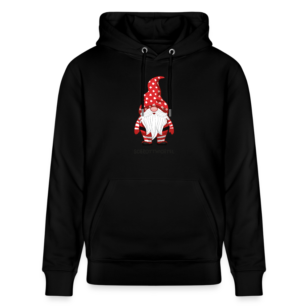 Unisex Bio-Hoodie mit SCHROTTWICHTEL PRINT - Schwarz