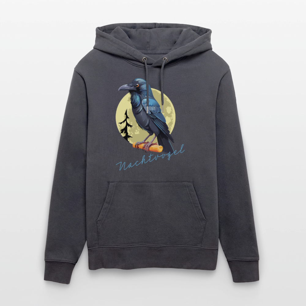 Unisex Hoodie mit NACHTVOGEL PRINT - Indigoblau