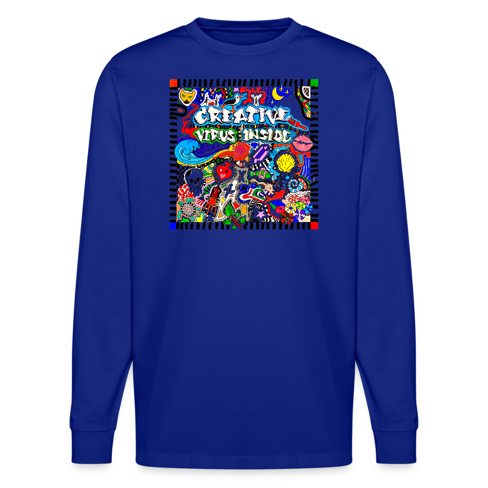 Unisex Bio-Langarmshirt mit CREATIVE VIRUS INSIDE PRINT - Königsblau