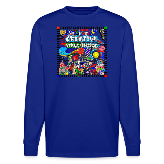 Unisex Bio-Langarmshirt mit CREATIVE VIRUS INSIDE PRINT - Königsblau