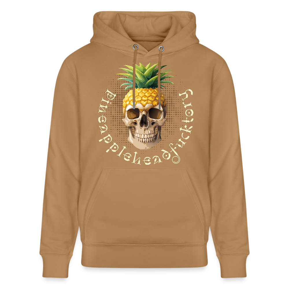 Unisex Hoodie mit PINEAPPLE SKULL PRINT - Karamell