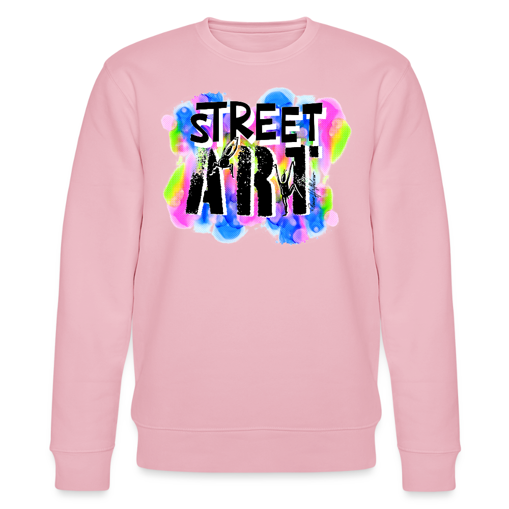 Unisex Bio-Sweatshirt mit STREET ART PRINT - Hellrosa