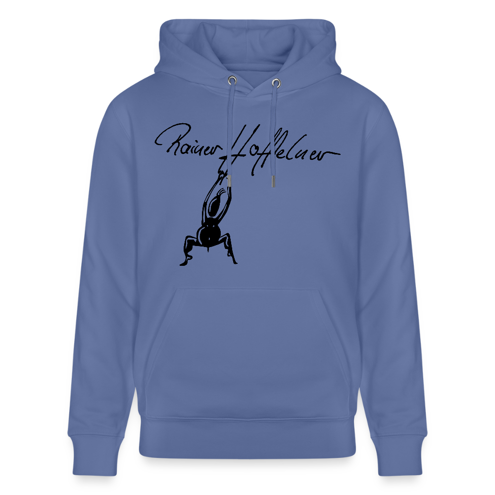 Unisex Bio-Hoodie mit TUSCHEMÄNNCHEN PRINT - Blau