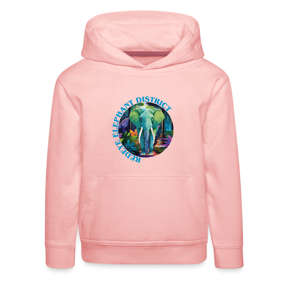 MNJS KIDS Premium Hoodie mit REDEYE ELEPHANT DISTRICT PRINT - Kristallrosa