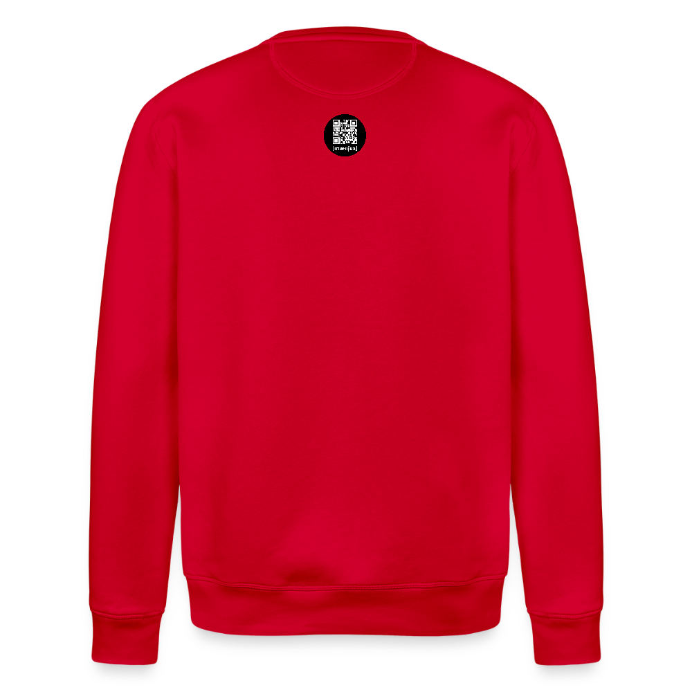 Unisex Bio-Sweatshirt mit BOO! PRINT - Rot