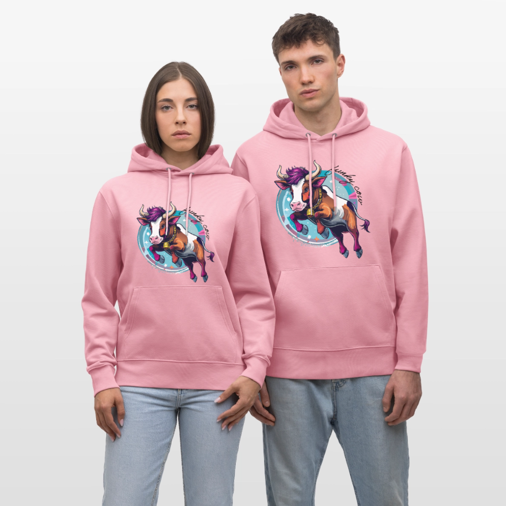 Unisex Hoodie mit FUNKY COW PRINT - Lila Traum