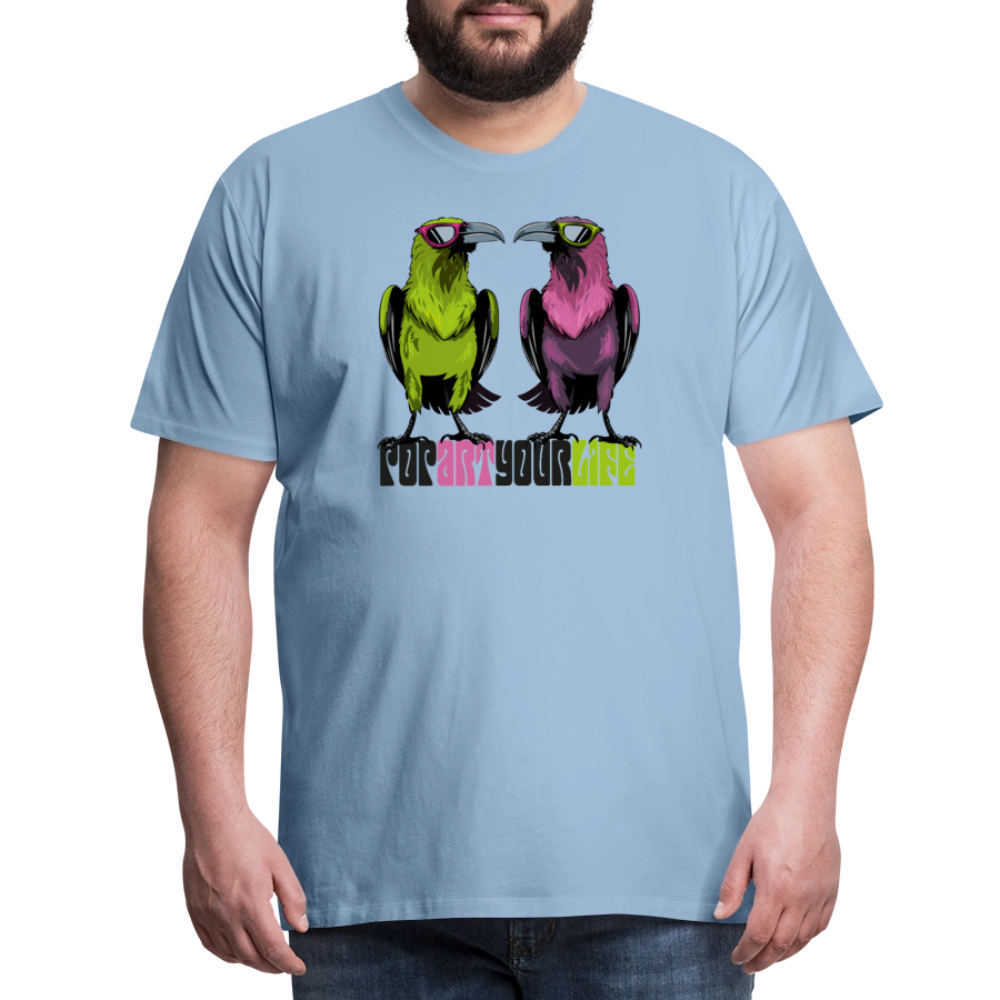 Männer Premium T-Shirt mit POPART YOUR LIFE PRINT - Sky