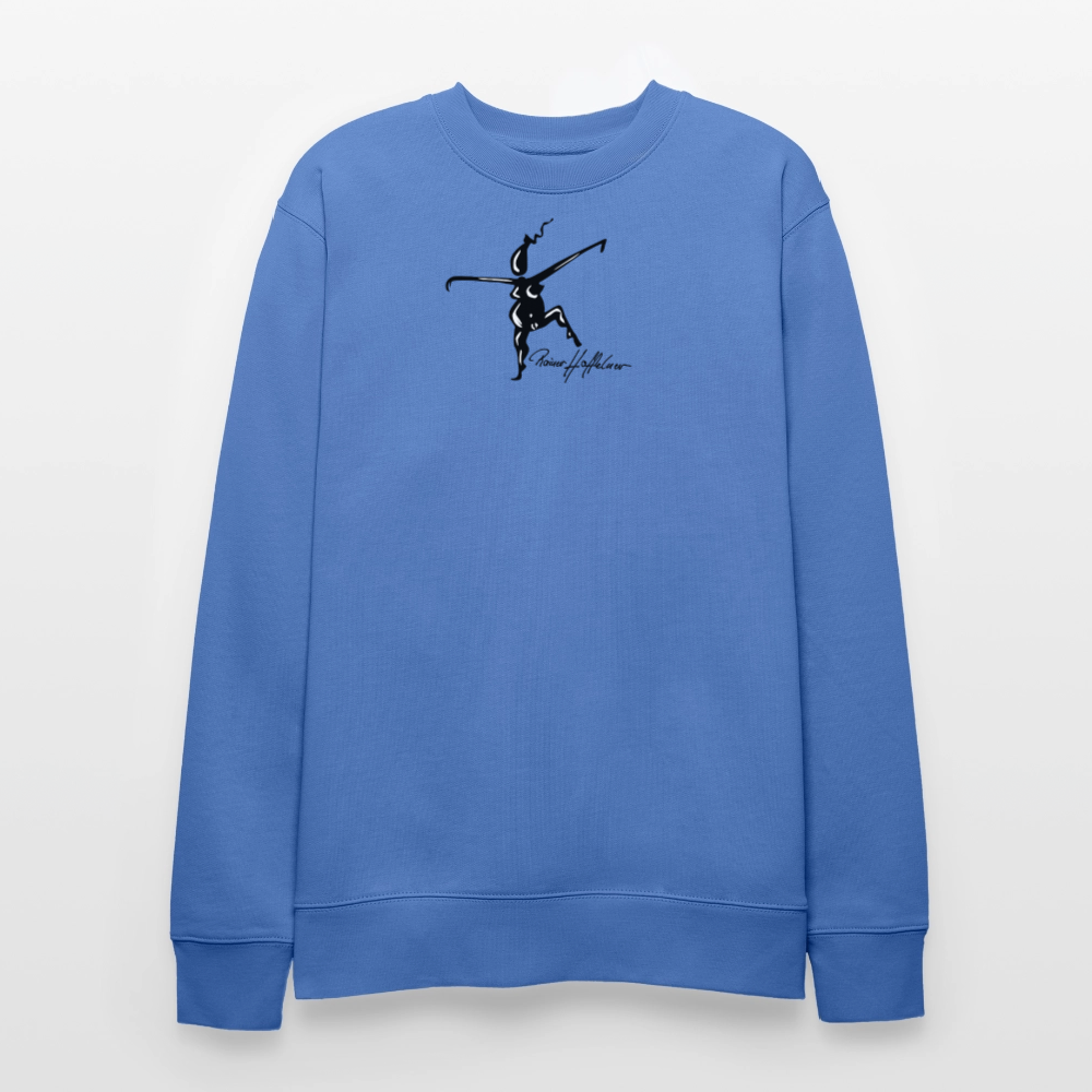 Unisex Bio-Sweatshirt mit TUSCHEWEIBCHEN PRINT - Blau