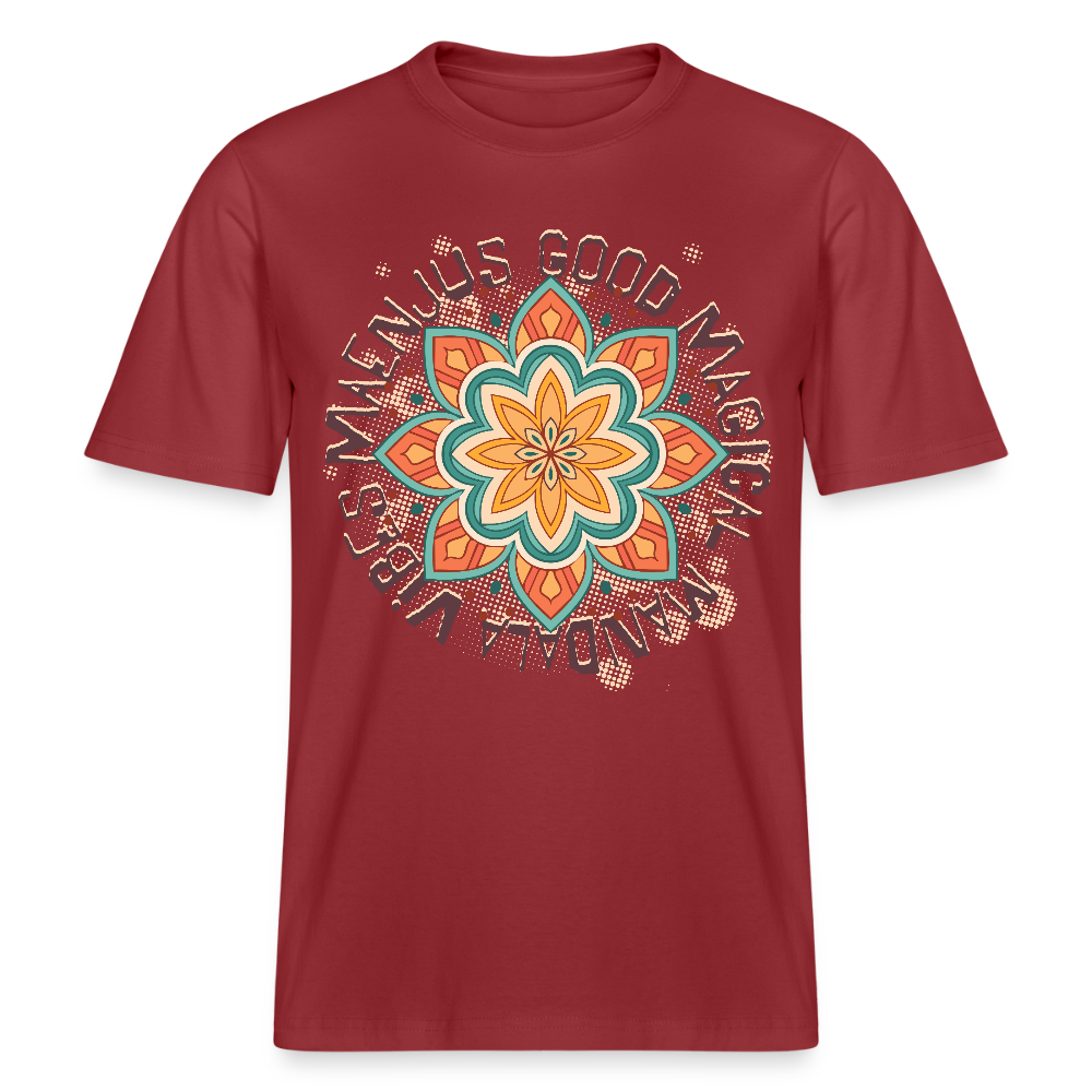 Unisex Bio-T-Shirt mit MANDALA VIBES PRINT - Erdrot