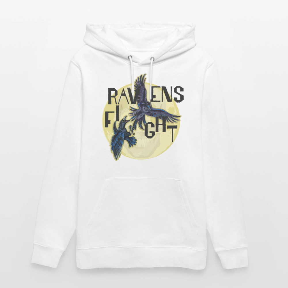Unisex Hoodie mit RAVENS FIGHT PRINT - Weiß