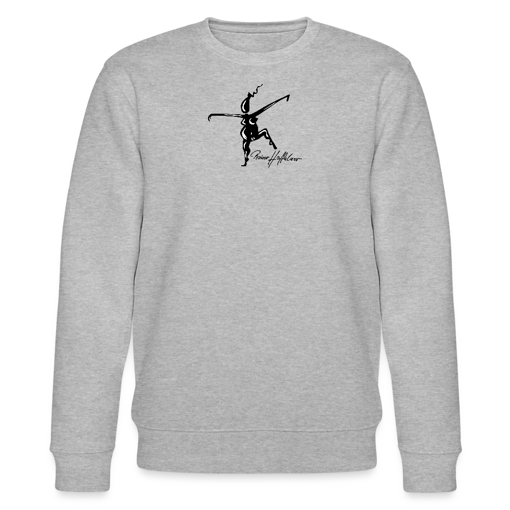 Unisex Bio-Sweatshirt mit TUSCHEWEIBCHEN PRINT - Grau meliert