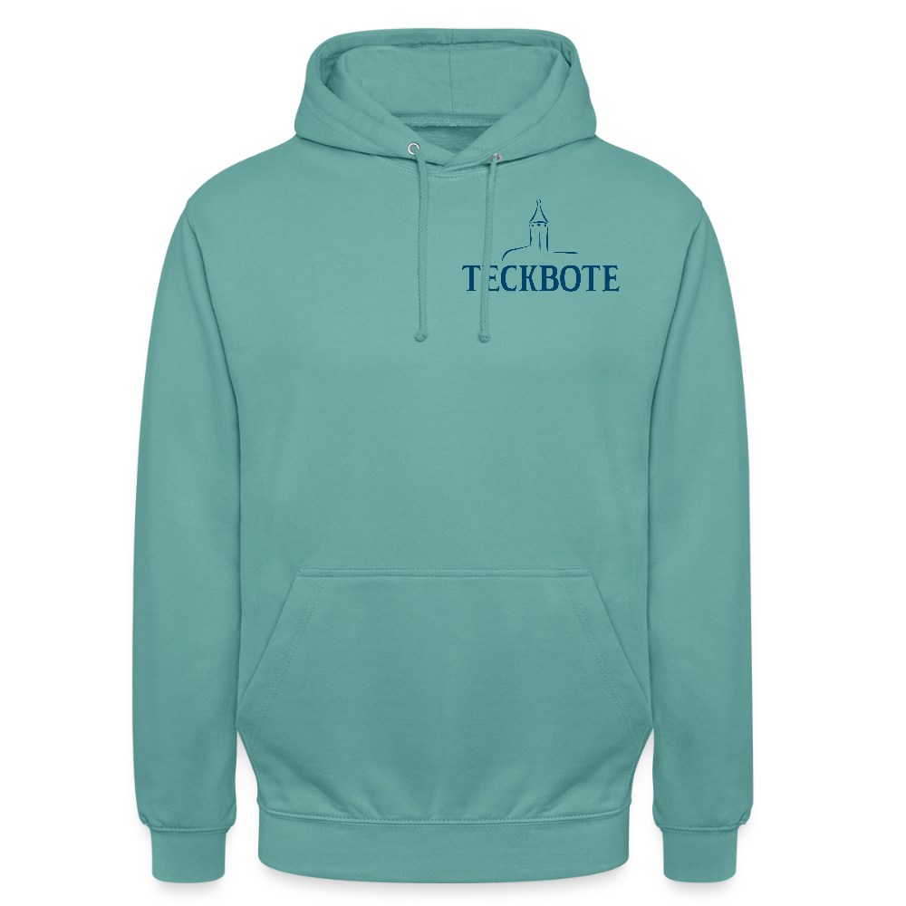 Unisex Hoodie mit TECKBOTE PRINT - Pastelltürkis