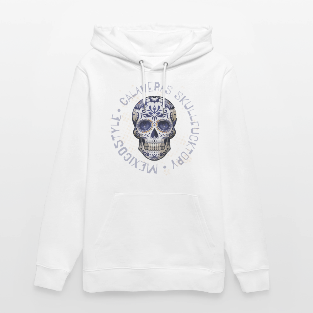 Unisex Hoodie mit CALAVERAS SKULL PRINT - Weiß