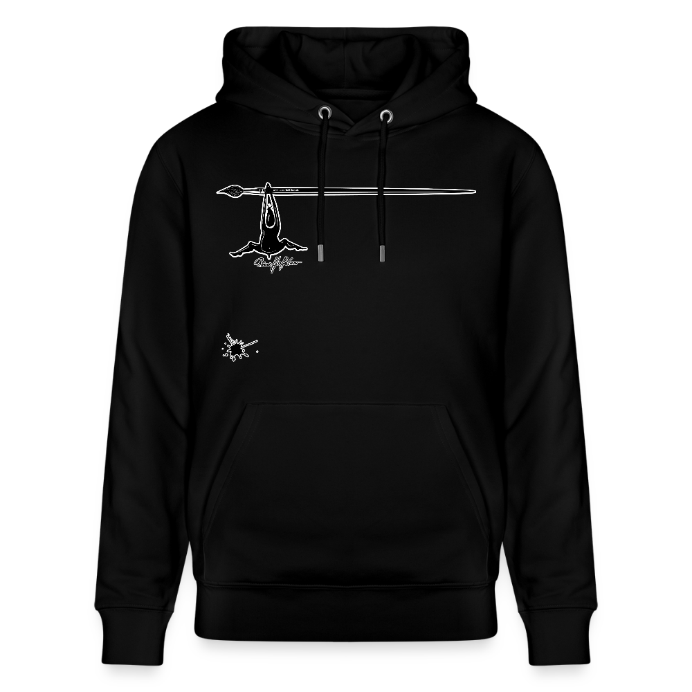 Unisex Hoodie mit TUSCHEMÄNNCHEN PRINT - Schwarz