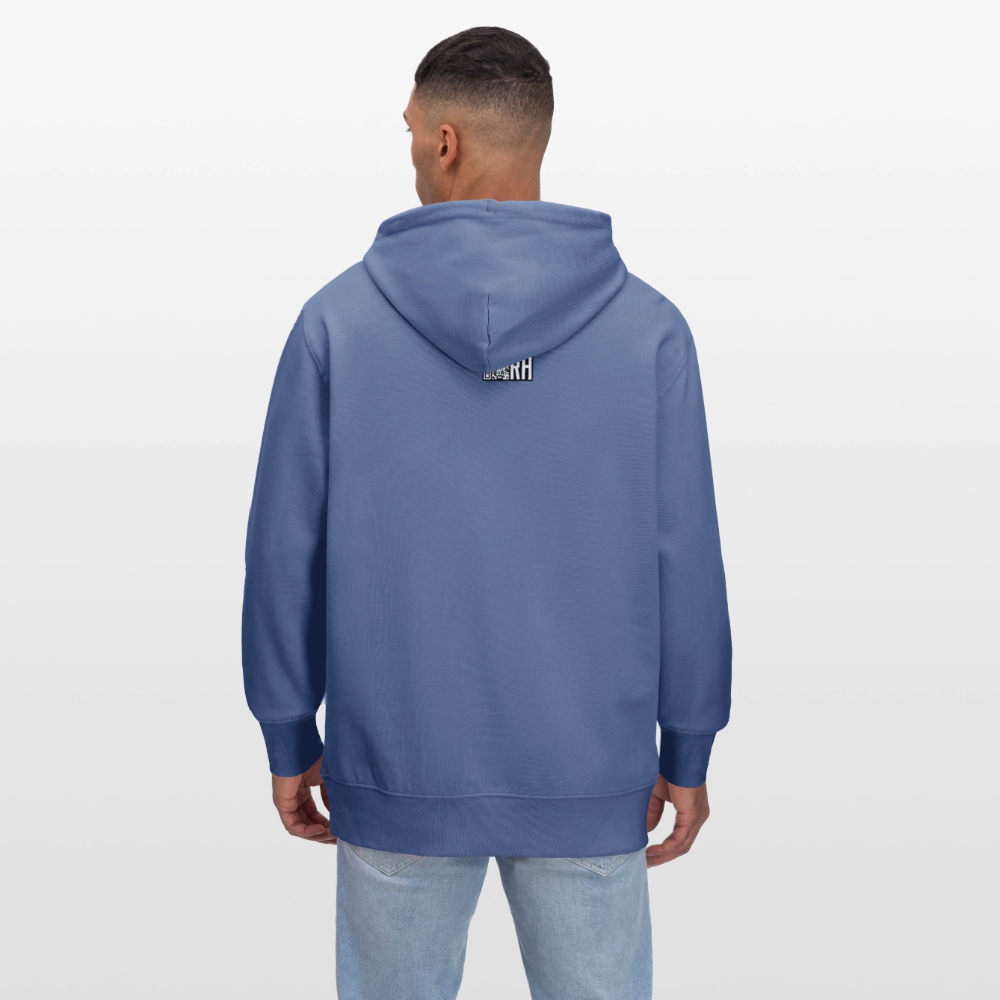 Unisex Bio-Hoodie mit ICE ICE BABY PINGUIN PRINT - Blau