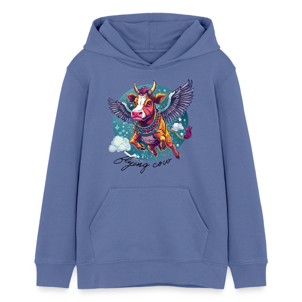 MNJS TEENS Bio-Hoodie mit FLYING COW PRINT - Blau