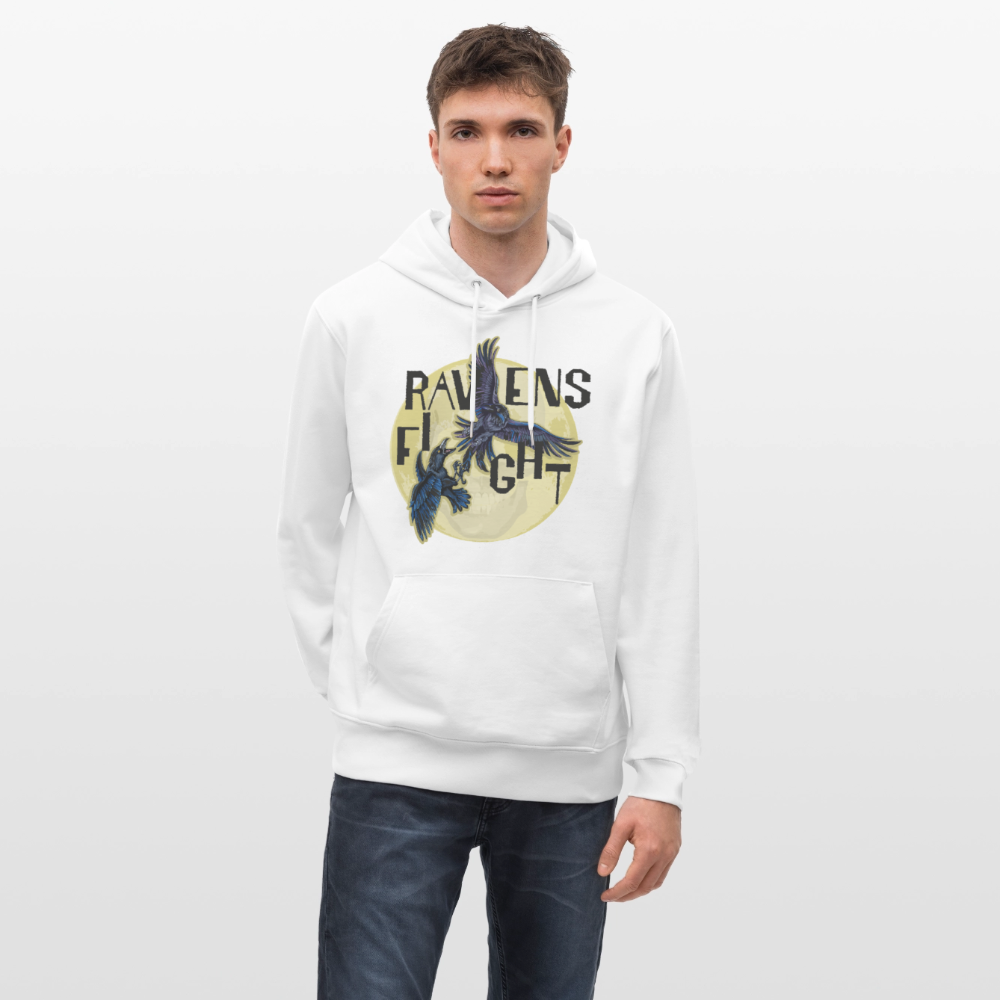 Unisex Hoodie mit RAVENS FIGHT PRINT - Weiß