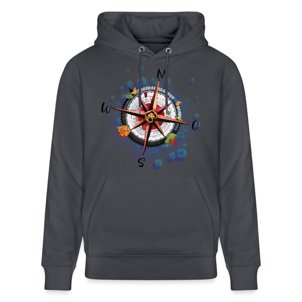 Unisex Hoodie mit WINDROSE PRINT - Indigoblau