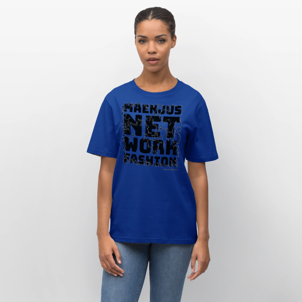 Unisex Bio-T-Shirt mit MAENJUS NETWORK FASHION PRINT - Dunkelblau