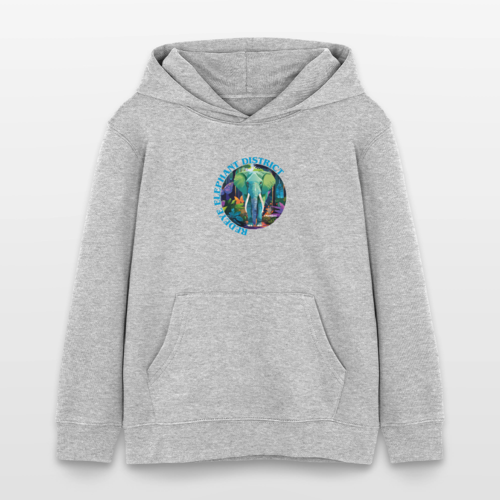 MNJS KIDS Bio-Hoodie mit REDEYE ELEPHANT DISTRICT PRINT - Grau meliert