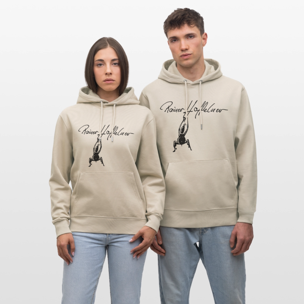 Unisex Bio-Hoodie mit TUSCHEMÄNNCHEN PRINT - Beige