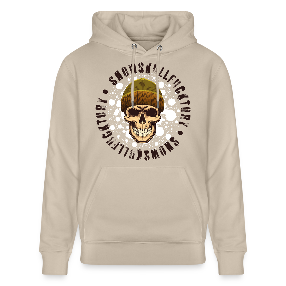 Unisex Hoodie mit SNOWSKULL PRINT - Beige