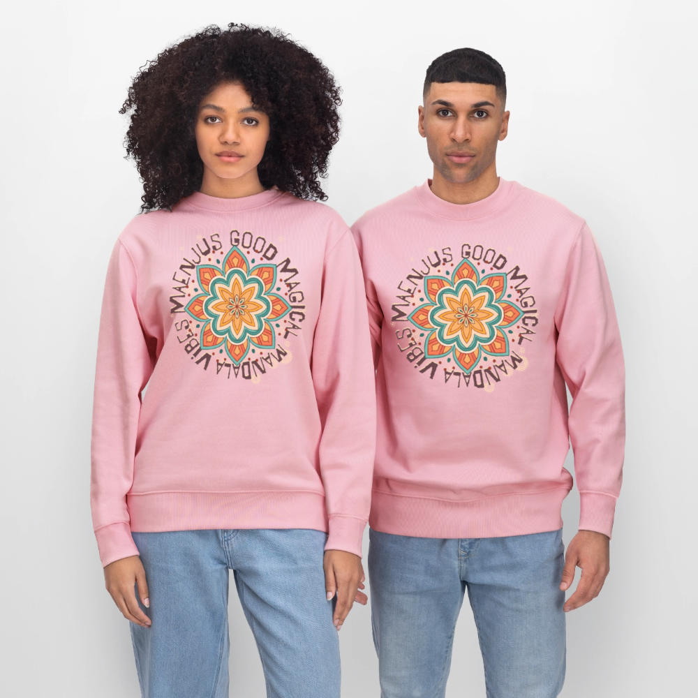Unisex Bio-Sweatshirt mit MANDALA VIBES PRINT - Hellrosa