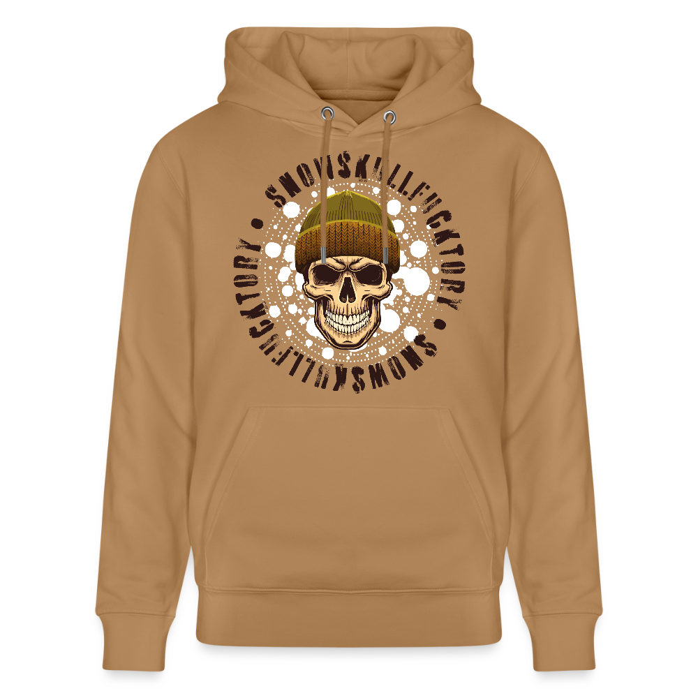 Unisex Hoodie mit SNOWSKULL PRINT - Karamell